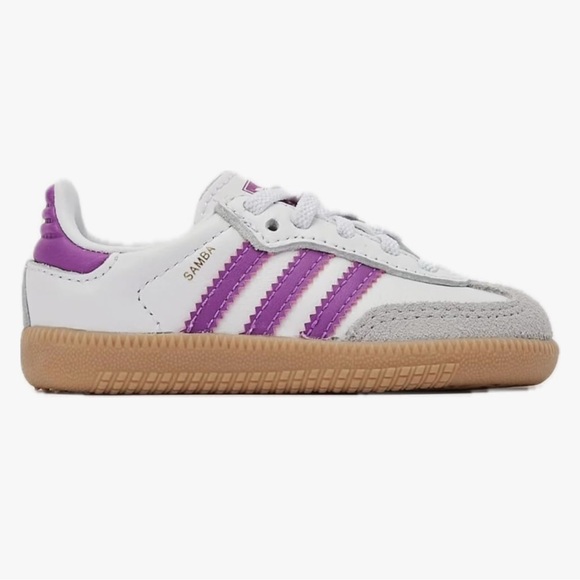 Adidas Samba Toddler OG Samba Shoes White and Purple - Picture 1 of 5